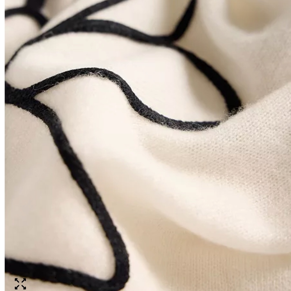 NWT! Charter Club Women's 100% Cashmere Embroidered Floral Oversized Scarf/Wrap - Picture 3 of 5